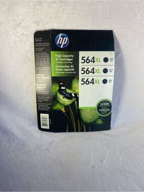HP 564XL Black Tri Pack Ink CR305BN Genuine Nov  2017- Only 2 In Pack New